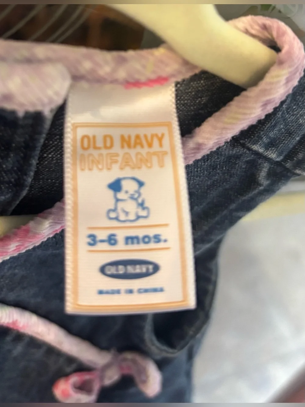 Vintage 2004 Old Navy Baby Denim Dragonfly Dress 3-6M